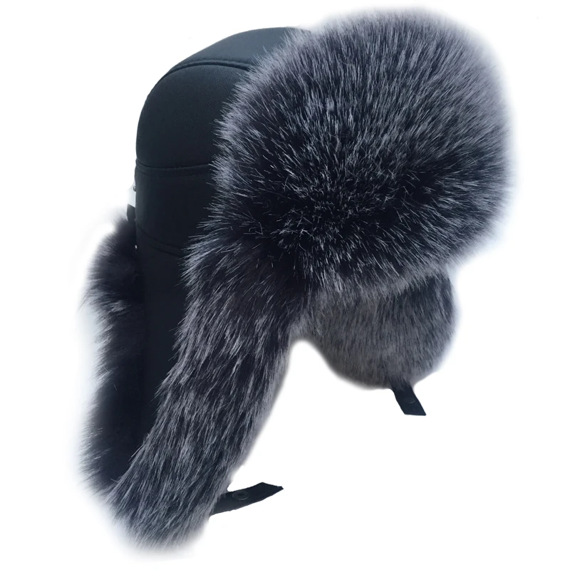 Top Trends: MTTZSYLHH Men&#039;s Pilot Hat Fox Fur Russian Winter Hat Warm Upscale Ears Bombshell Artificial Leather Shoppable Styles