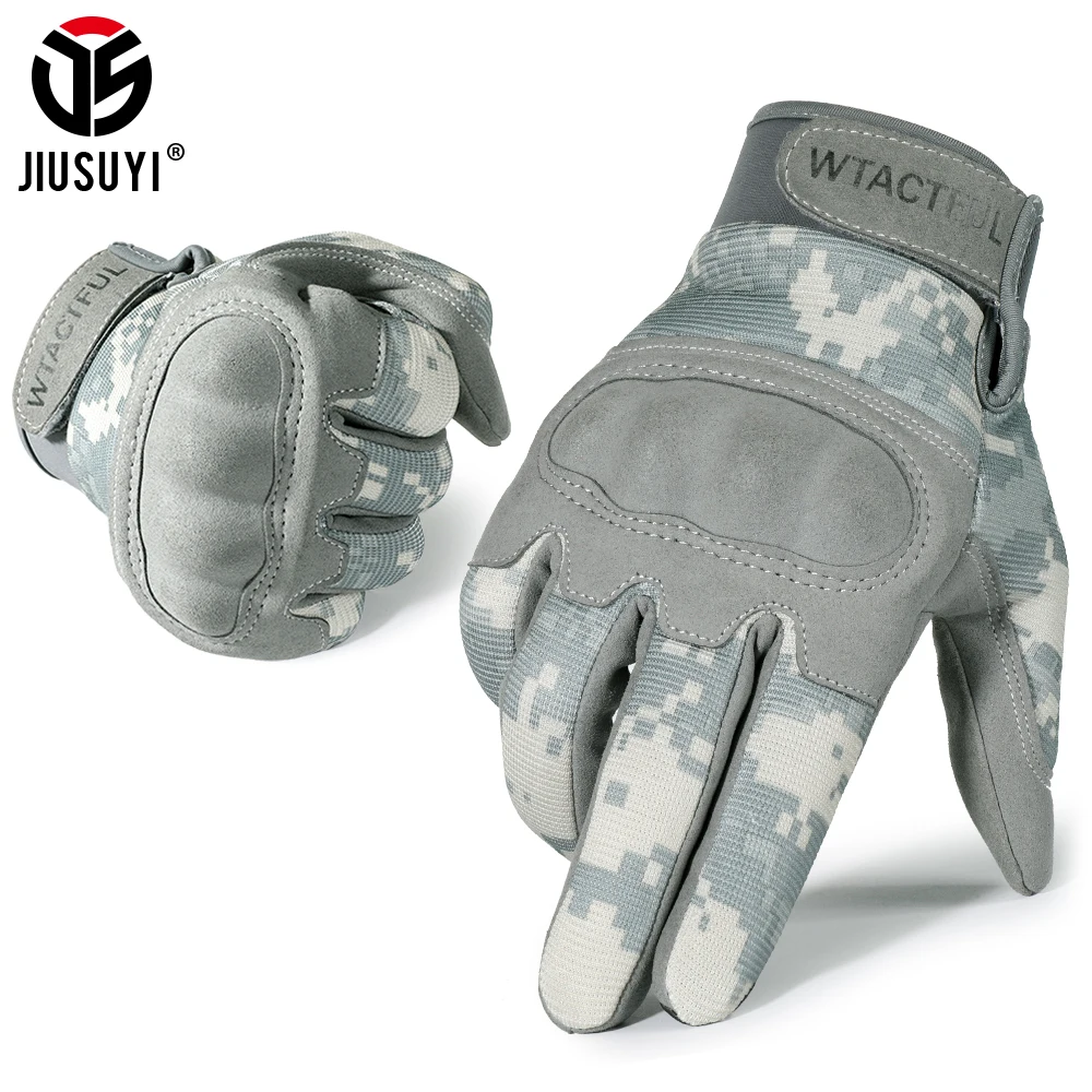 Top Trends: Tactical Military Army Gloves ACU Camouflage Touch Screen Paintball Combat Fight Hard Knuckle Bicycle Full Finger Gloves Men Shoppable Styles