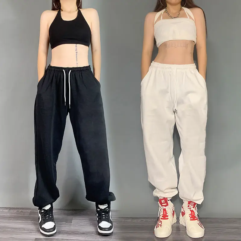 Top Trends: Woman High Waist Loose Tie Feet Letter Sweatpants Pockets Printing Fashion Streetwear High Street Jogging Sports Women&#039;s Pants Shoppable Styles