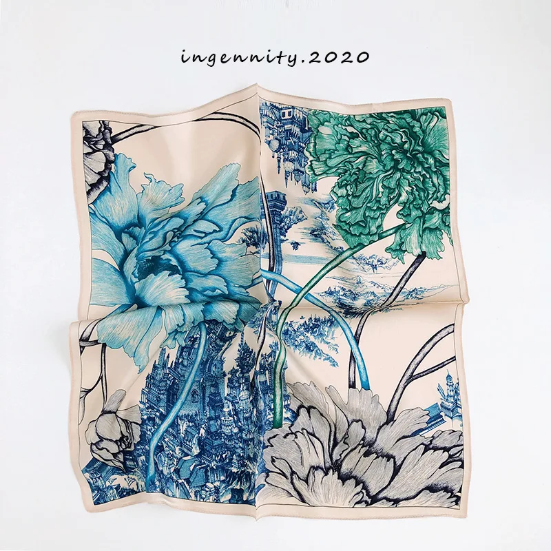 Top Trends: New 2023 Brand Point 100% Mulberry Silk Scarf Fashion Women Summer Beach Small Scarves Shawl Bandana Hijab Pashmina Poncho Shoppable Styles