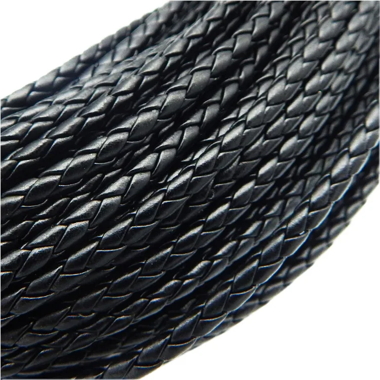 Top Trends: 5m 3 / 4 / 6mm Braided Leather Cord Rope Strip Thread For DIY Pendant Neck Weaving Bracelet Jewelry Making Supplies Crafts Accessory Shoppable Styles