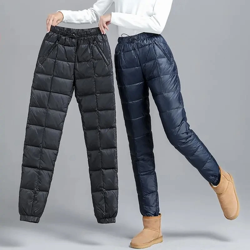 Top Trends: High Waist Down Trousers Women Casual Stretch Sweatpants Thick Baggy Y2k Pants Light Weight Autumn Winter Harem Pants Plus Size Shoppable Styles