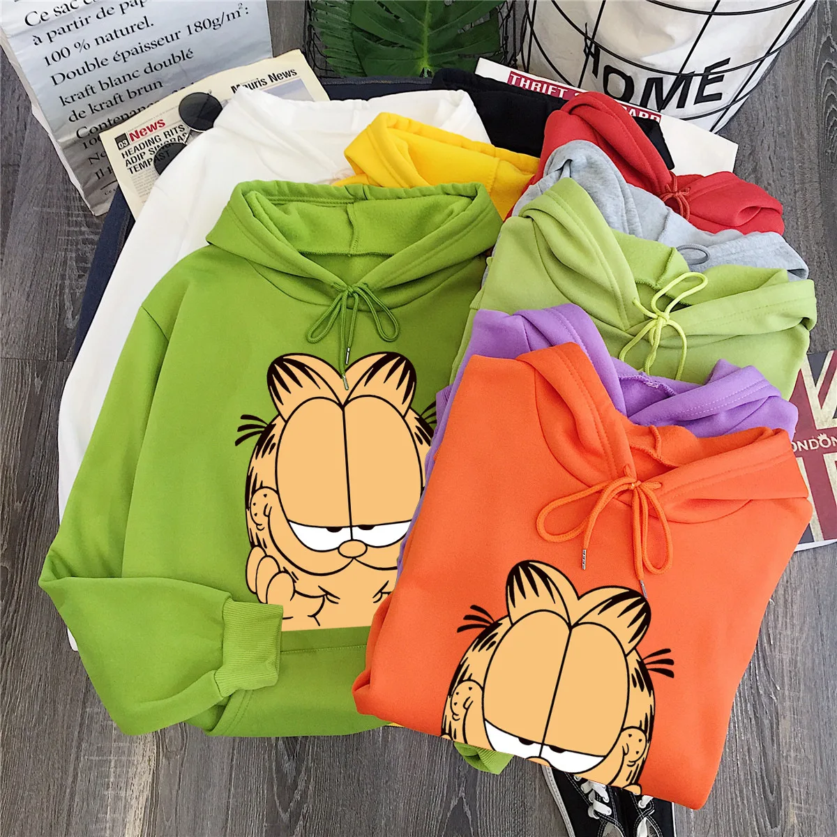 Top Trends: 2020 Winter Autumn Women Female Sweatshirts Hoodies Long Sleeve Cartoon Print Loose Hooded Pullover Casual 3XL Costume Shoppable Styles