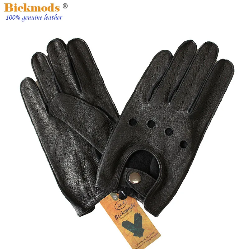 Top Trends: Leather Deerskin Driver Gloves Men&#039;s Summer And Autumn Single-Layer Thin Section Outdoor Riding Full-Finger Motorcycle Gloves Shoppable Styles