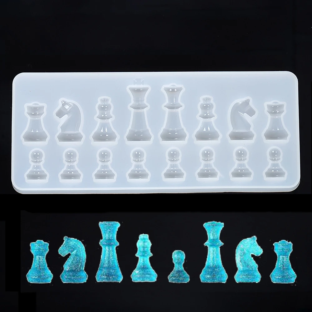 Top Trends: Silicone Mould International Chess Shape 3D UV Epoxy Resin Mold For DIY Jewelry Making Tools Handmade Chess Mould Findings Shoppable Styles