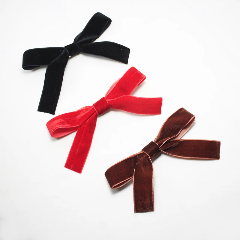 Top Trends: Lystrfac Fashion Velvet Bow Hairpin Women Girls Black Red Hairclip Headdress Bang Bow Hairgrips Back Head Retro Hair Accessories Shoppable Styles - Image 4