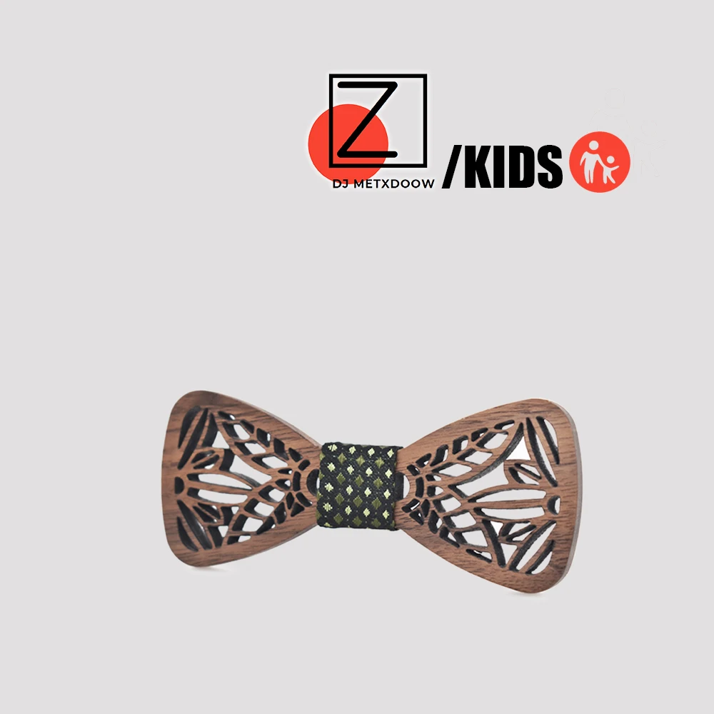 Top Trends: New Design Cute Kids Boys Wood Bow Tie Children Butterfly Type Floral Bow Ties Girl Boys Wooden Bow Ties Corbatas Para Hombre Shoppable Styles