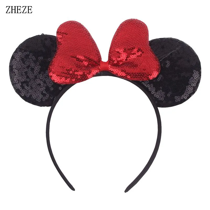 Top Trends: 2024 Sweet Love Hair Bow Headband Sequin Mouse Ears Hairband For Girls DIY Party Hair Accessories Gift Femme Shoppable Styles