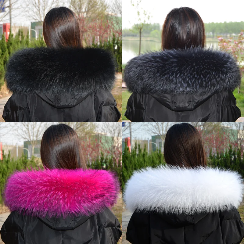 Top Trends: 100% Real Natural Jacket Fur Collar Real Raccoon Fur Women&#039;s Scarf Winter Coat Women&#039;s Neck Long Warm Real Fur Scarf Shoppable Styles