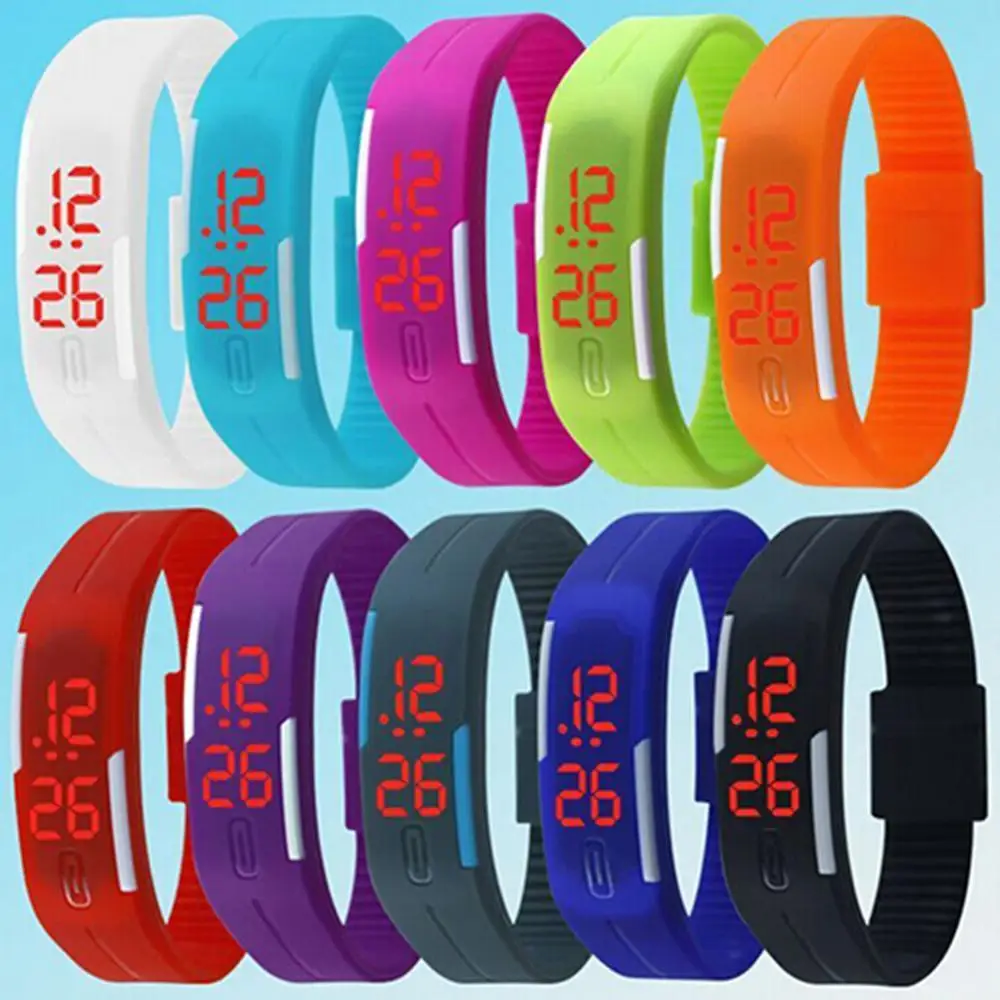 Top Trends: Women Watches Unisex Men Fashion Silicone Band Red LED Sports Clock Bracelet Touch Digital Wrist Watch New Reloj Mujer Shoppable Styles