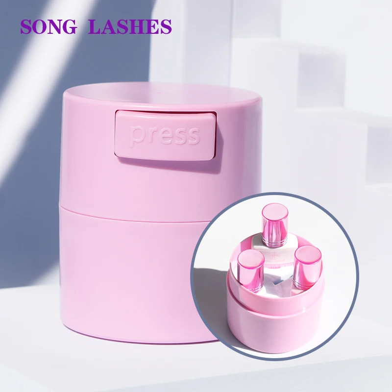 Top Trends: SONG LASHES Eyelash Glue Storage Tank Eyelashes Extension Adhesive Stand Jar Container Activated Sealed Box Shoppable Styles