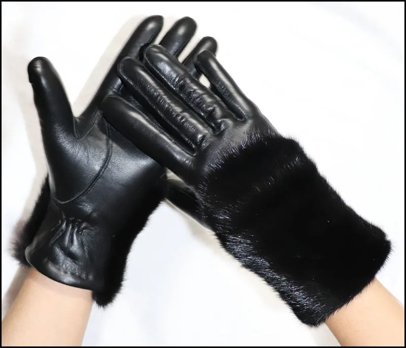 Top Trends: High-grade Women's Leather Gloves Sheepskin Winter Warm Plus Velvet Thick Cuffs Big Fox Fur Fur Gloves Touch Screen Gloves 2023 Shoppable Styles - Image 6