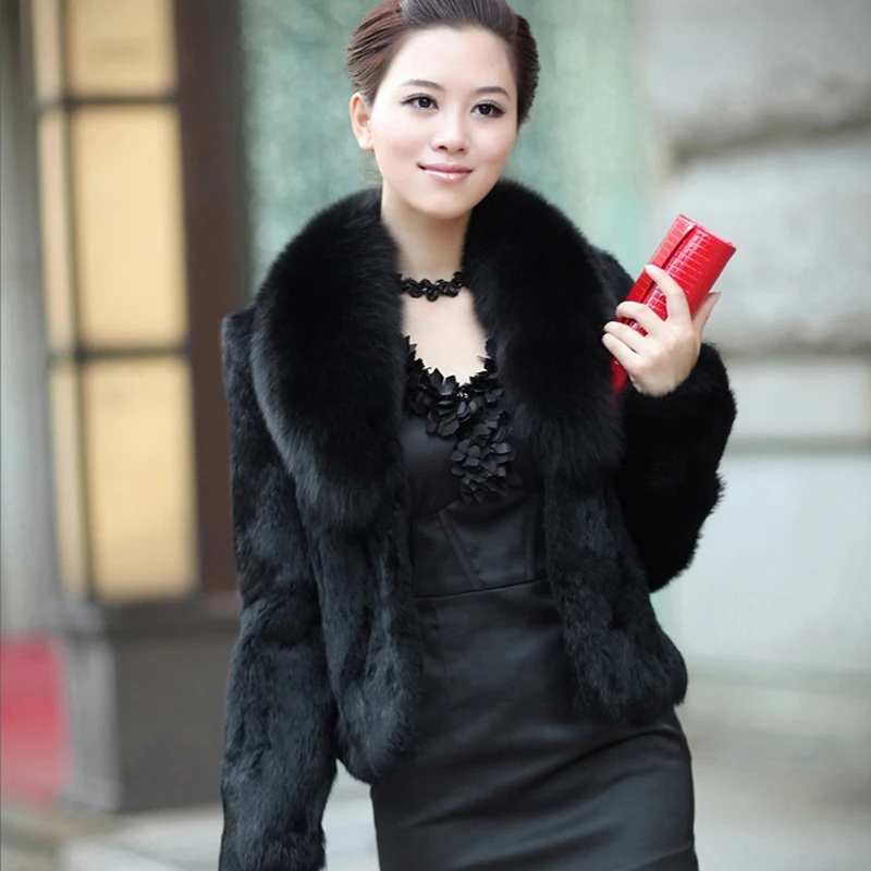 Top Trends: Short Fur Coats 2023 New Faux Fur Coat High Waist Fashion Slim Black Wine Red White Faux Fur Jacket Fake Rabbit Fur Jacket Coats Shoppable Styles