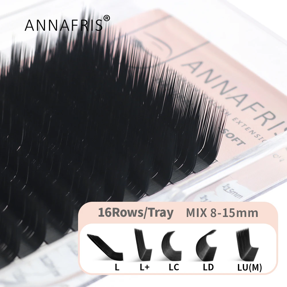 Top Trends: ANNAFRIS L Eyelash, L+ / LC / LD / LU(M) Curl Individual Eyelashes Natural Silk Mink Matte Extension False Lashes Faux Cils Maquillage Shoppable Styles