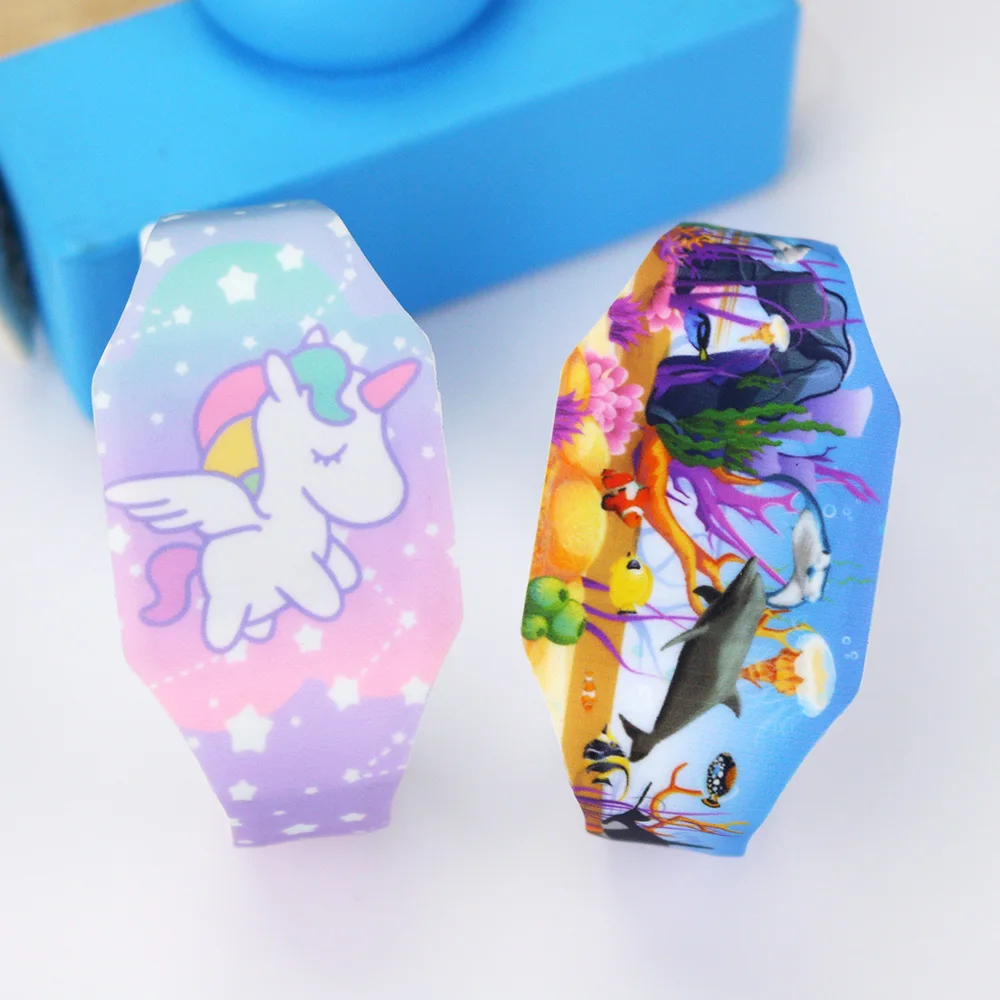 Top Trends: New Luminous Unicorn Child Watches For Girl Ocean World LED Watch Kids Student Electronic Watch Clock Reloj Infantil Shoppable Styles