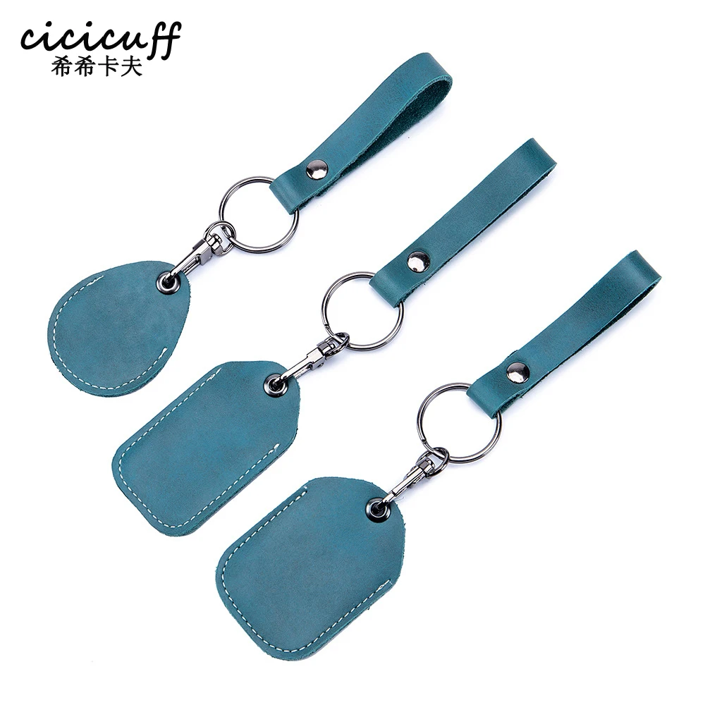 Top Trends: Cow Leather Keychain Key Ring Doorlock Access Control Tags Keyfob Tokey Tag ID Card Case Keychain Access Card Bag Key Tag Ring Shoppable Styles