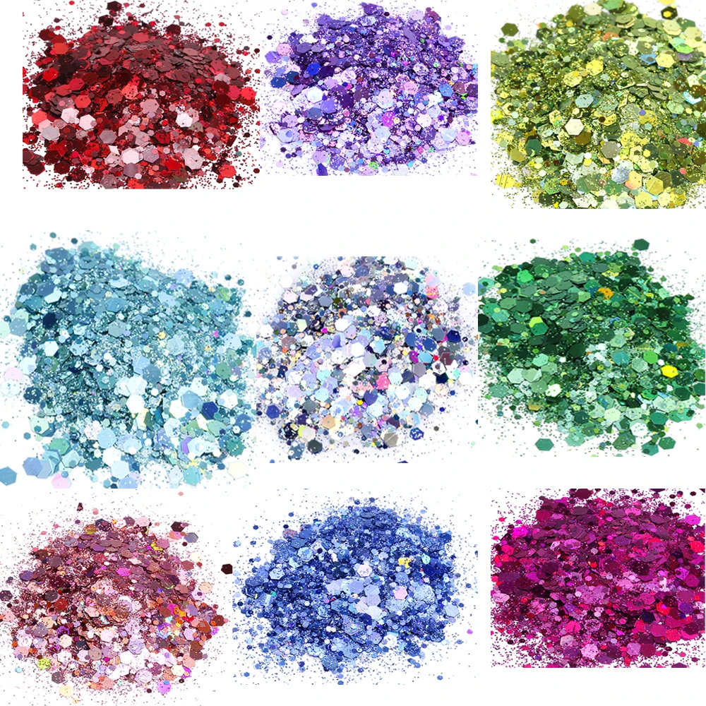 Top Trends: Glitter 1kg Holographic Flocked Glitter 1000g Bulk Chunky Fine Mixed Nail Art Glitter CHUNKY GLITTER MIXED HOLOGRAPHIC Sequins Shoppable Styles