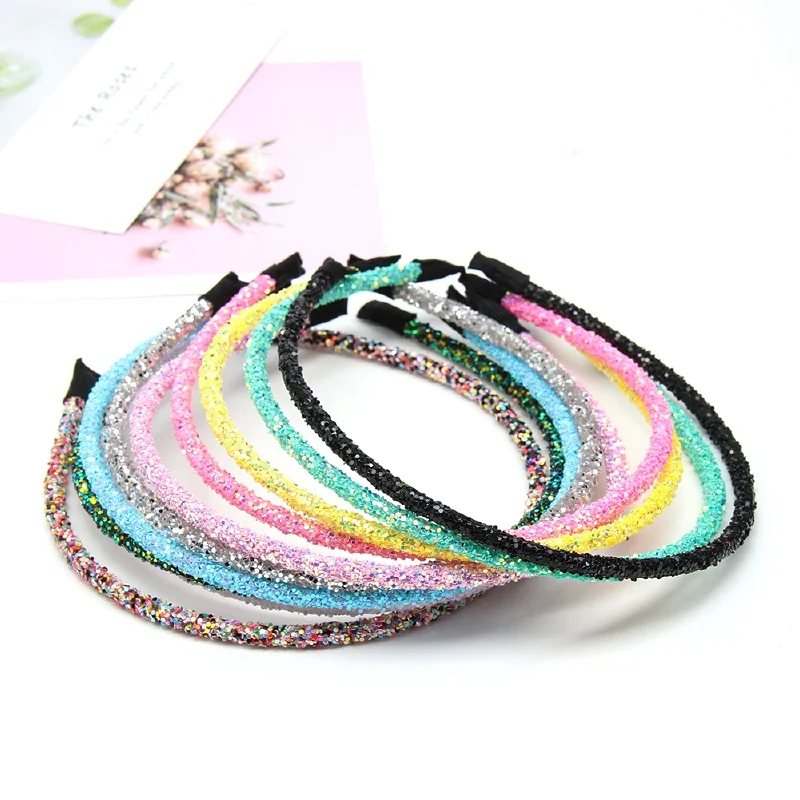 Top Trends: Ncmama 10Pcs / lot Korean Solid Glitter Hairband For Girls Fashion Shiny Candy Color Kids Headbands Hair Hoop Hair Accessories Shoppable Styles