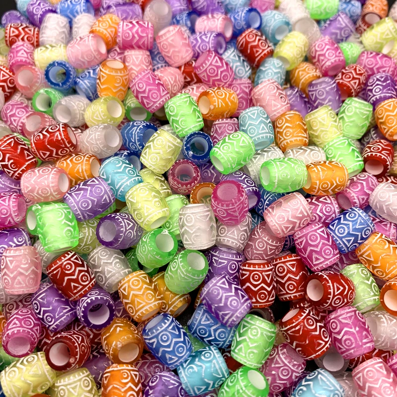 Top Trends: 50pcs 9x6mm DIY Bracelet Accessories Children Gift Handcraft Department 11Color Round Shape Acrylic Sugar Beads Jewelry Findings Shoppable Styles