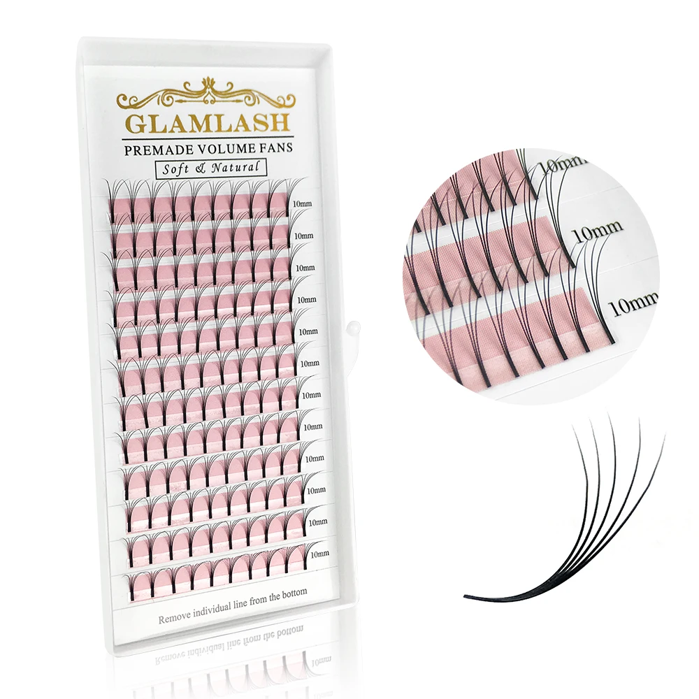 Top Trends: GLAMLASH 2D-6D Premade Volume Fans Long Stem False Lashes Korea Silk Individual Eyelash Extension Handmade Natural Mink Shoppable Styles