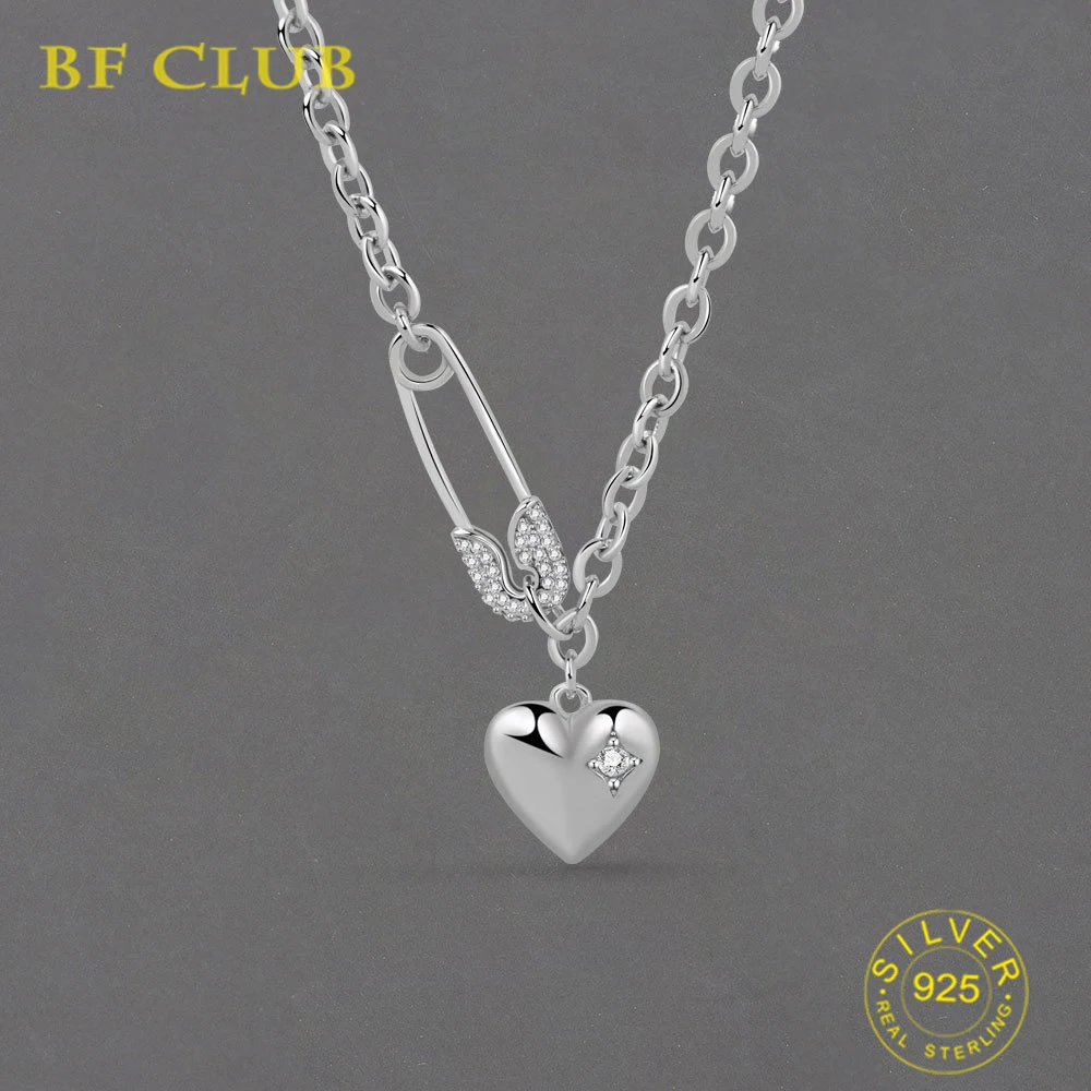 Top Trends: 925 Sterling Silver Necklace For Women Clip Heart Shape O Chain Chocker Chirstamas Gift Fashion Trendy Fine Jelwery Shoppable Styles