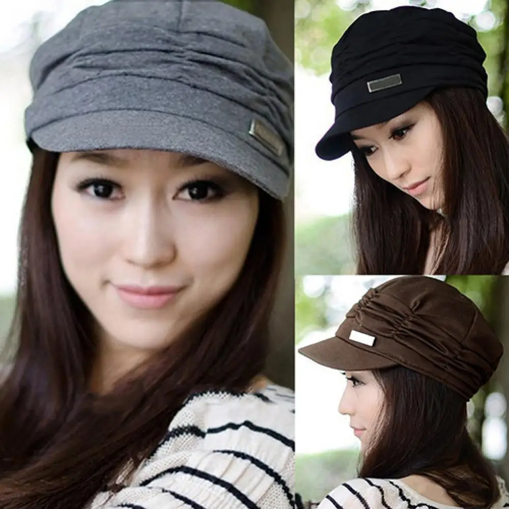 Top Trends: HOT SALES Women Fashion Pleated Peaked Cap Hat Casual Outdoor Sports Travel Sunhat Shoppable Styles