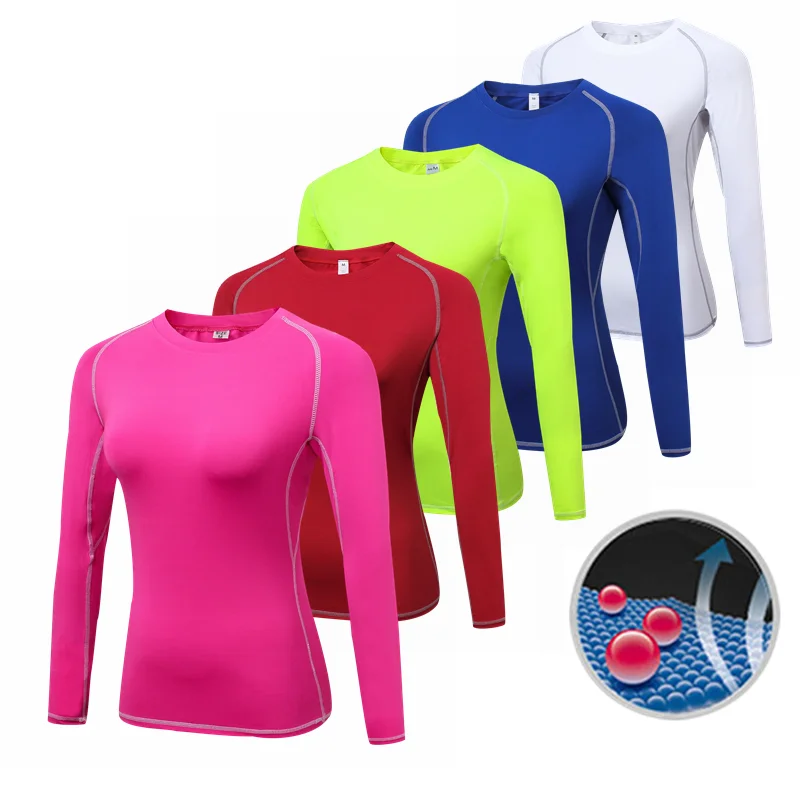 Top Trends: New Fitness Women&#039;s Long Sleeve Compression Running Yoga T-shirts Female Thermal Clothing Sportswear Women Sports Gym Shirts Shoppable Styles