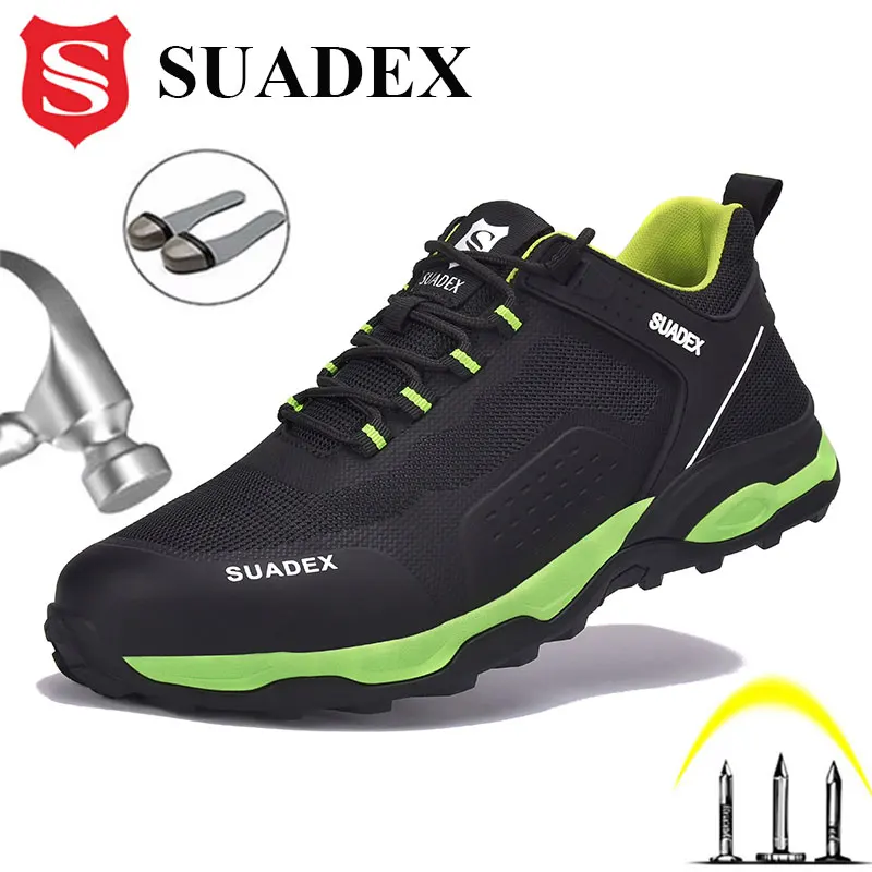 Top Trends: SUADEX Safety Shoes Men Anti-Smashing Steel Toe Boots Indestructible Work Sneakers Breathable Composite Toe Men EUR Size 37-48 Shoppable Styles