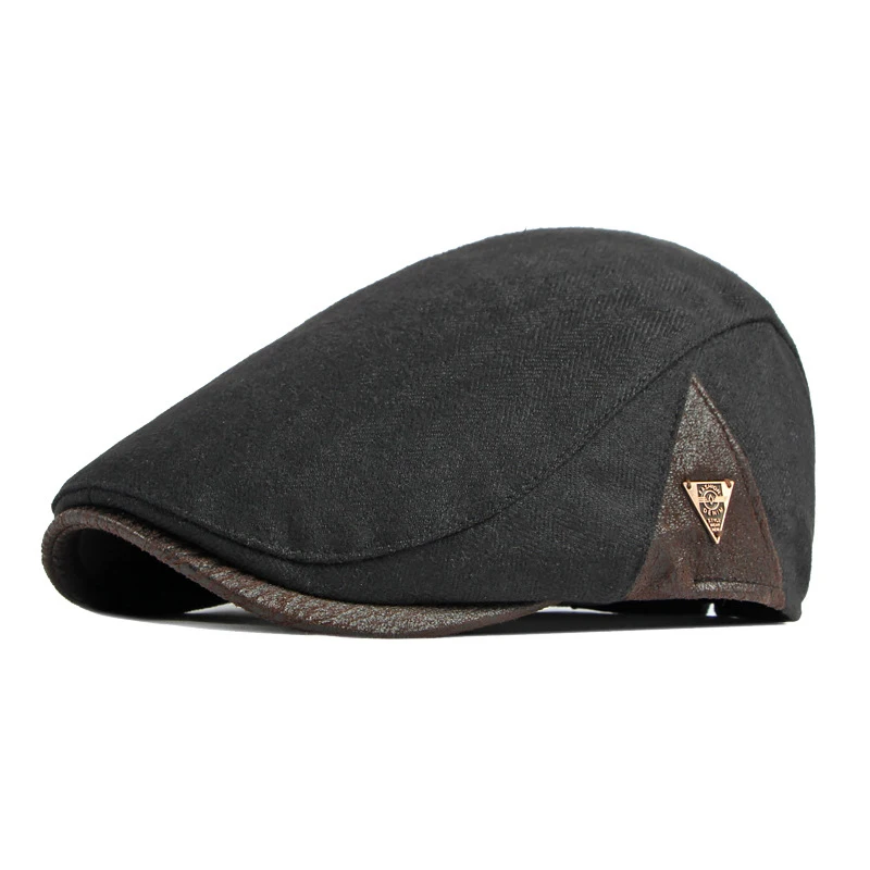 Top Trends: Fashion Autumn Beret Hat Men Retro Newsboy Ivy Flat Cap Herringbone Duckbill Hat Painter Adjustable Gatsby Driving Cabbie Cap Shoppable Styles