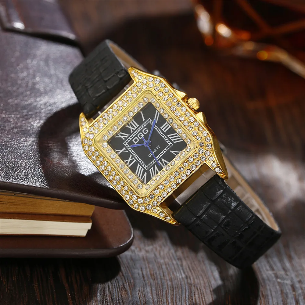 Top Trends: Luxury Fashion Women Watches Shining Dial Design Qualities Ladies Quartz Wristwatches Retro Rectangle Female Leather Clock Gifts Shoppable Styles - Image 4