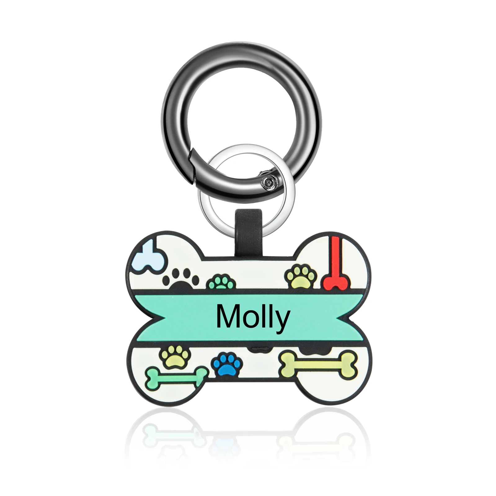 Top Trends: Personalized Cat Dog Tags Keychain Custom Silicone Double Side Engraving Pet ID Name For Puppy Dog Bone Keyring Accessories Shoppable Styles