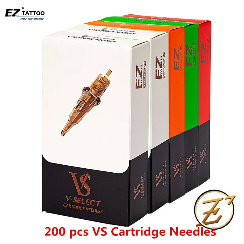 Top Trends: 100 / 200Pcs Mixed Sizes EZ V-Select Tattoo Cartridge Needle Kits RL RS M1 CM Disposable Tattoo Needles Kits Tattoo Grips Shoppable Styles