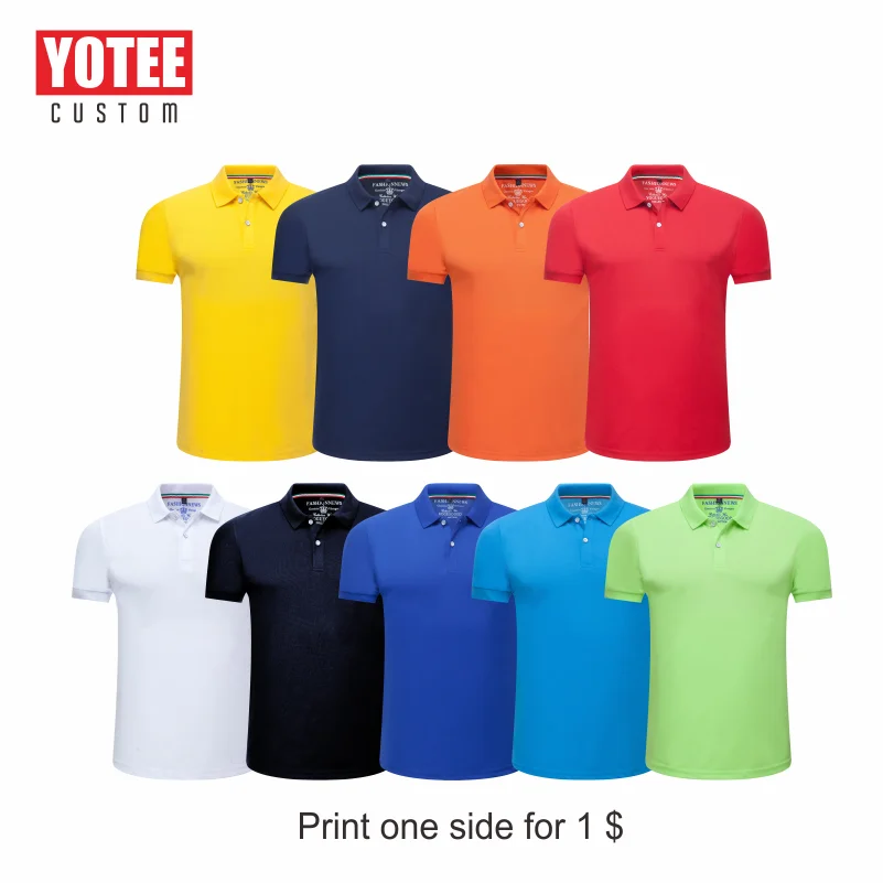 Top Trends: Polo Shirt Custom Solid Color Men&#039;s Polo Fashion Logo Custom Personal Group Embroidery Cheap Logo Custom Shoppable Styles