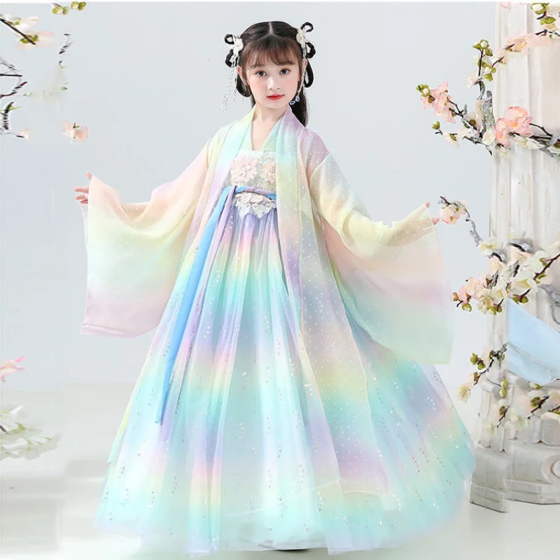 Top Trends: 3-10-12 Christmas Dress For Girls Kids Embroidery Gown Dresses Chinese Folk Children Hanfu Party Princess Costumes Fairy Cosplay Shoppable Styles