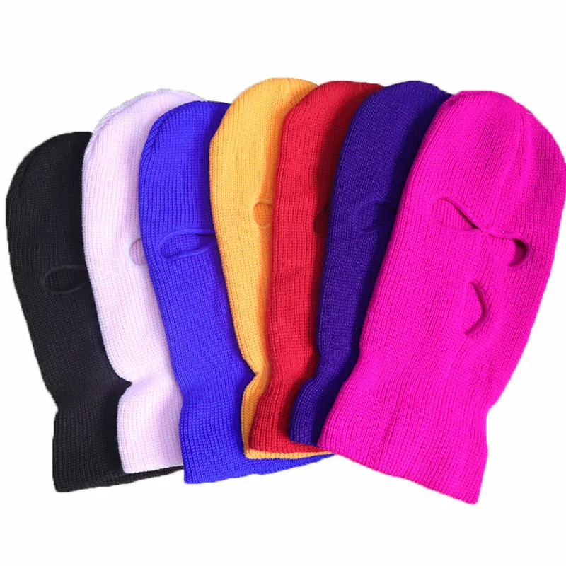 Top Trends: New Three-hole Knitted Hat Men Women Anti-terrorist Headgear Robber Hats Baotou Outdoor Face Mask Warm Hood C6142 Shoppable Styles