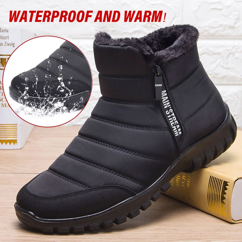 Top Trends: Winter Snow Boots Men Waterproof Casual Cotton Shoes Flat Comfortable Man Footwear Plus Size 46 Ankle Boots Women Shoppable Styles