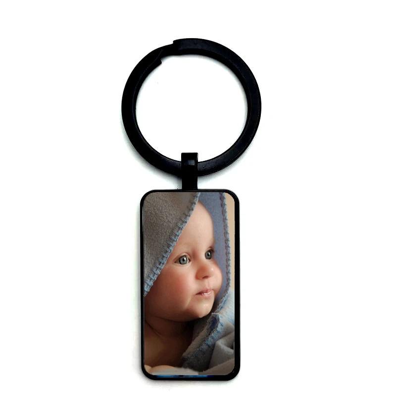 Top Trends: Personalizeds Photo Pendants Custom Rectangular Keychain Photo Of Your Baby Child Mom Dad Grandparent Loved Gift Family Member Shoppable Styles