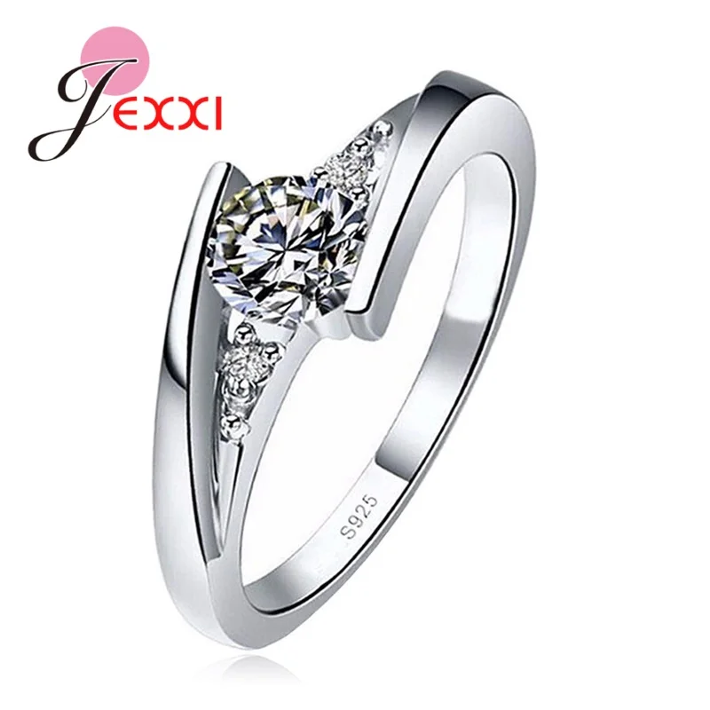 Top Trends: Promise Ring Hot Sale 925 Sterling Silver Dazzling Zircon Rings Girls Finger Rings For Women Wedding Engagement Jewelry Shoppable Styles