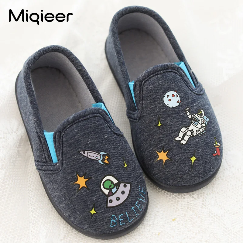 Top Trends: Boys Child Home Slippers Autumn Cotton Soft Anti Skid Cloud Astronaut Pattern Outdoor Walking Shoes Kids Baby Indoor Slippers Shoppable Styles