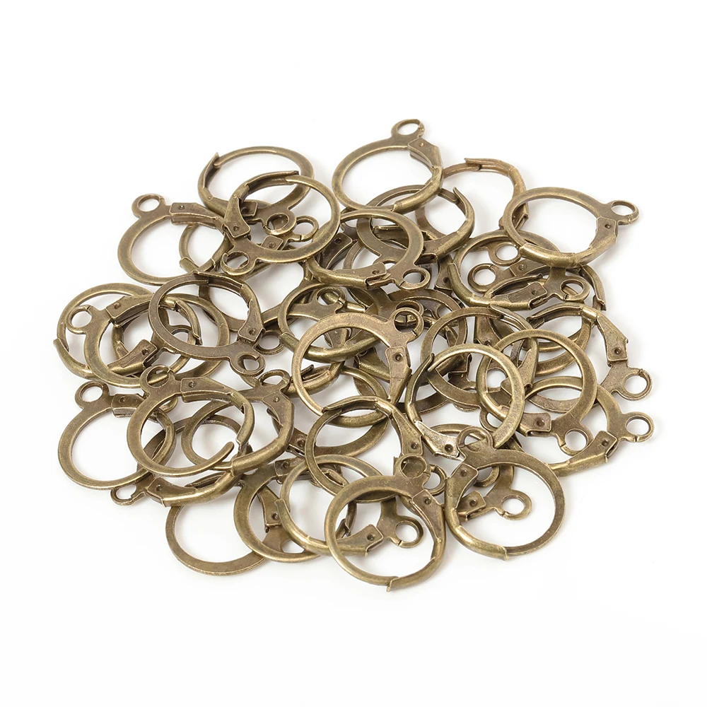 Top Trends: 50pcs Earring Hook French Earrings Earwire Fitting 13x15mm Ear Setting Base Accessories For Craft Jewelry Making Components DIY Shoppable Styles - Image 6