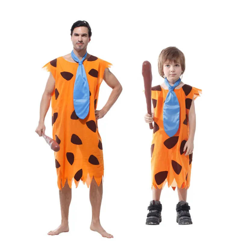 Top Trends: Umorden Purim Carnival Party Halloween Costumes Primitive Savages Flintstones Costume Men Stone Age Boy Cosplay For Adult Kids Shoppable Styles