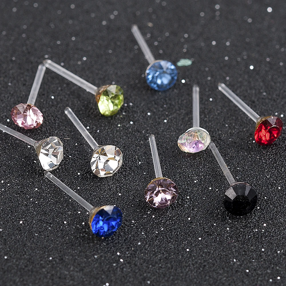 Top Trends: 20 Pair / Set Women Girl Rhinestone Crystal Ear Stud Earrings Party Eelgant Earring Jewelry Gift 2 3 4 5mm Shoppable Styles