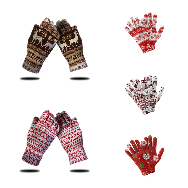 Top Trends: New Christmas Women's Knitted Gloves Four Seasons Touch Screen Soft Mittens Non-slip Warm Casual Sports Working Skiing Gloves Shoppable Styles