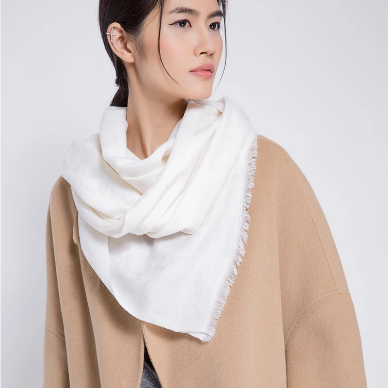 Top Trends: 2021 Wool Scarf Women Winter Shawls And Wraps Luxury Brand Fashion Scarfs For Ladies Poncho Scarves Women 2019 White Warp Shoppable Styles - Image 3