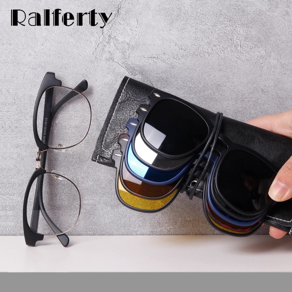 Top Trends: Ralferty Magnet Sunglasses Men Women 2020 Luxury Brand Male Polarized UV400 High Quality 5 In 1 Clip On Grade Glasses Frame Shoppable Styles