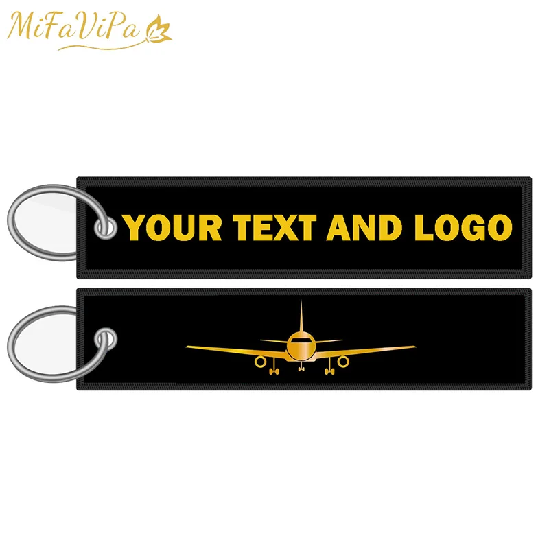 Top Trends: 100 PCS Fashion Trinket Customized Keychains Llavero Safety Label Embroidery Customize Key Ring Chain For Aviation Gifts Trinket Shoppable Styles