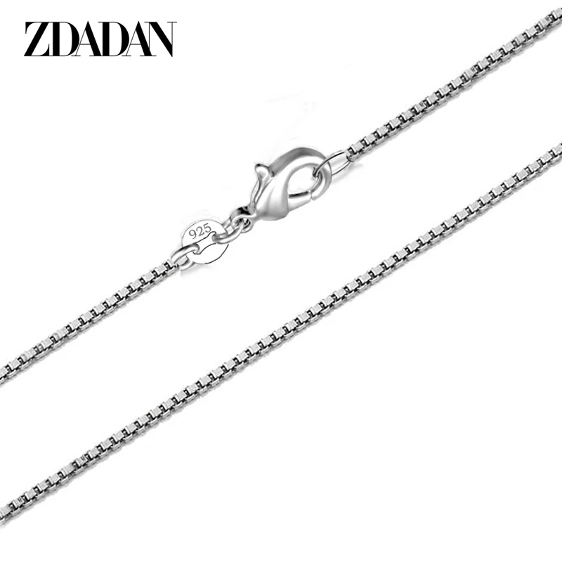 Top Trends: ZDADAN 100% Genuine 925 Sterling Silver 2MM Box Chain Necklace Men Women Fashion Jewelry Shoppable Styles