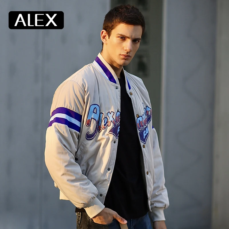 Top Trends: Alex Plein Bomber Jacket Man Style 2022 Warm Winter Coats Streetwear Men's Fashion Button Stand Collar Outwear Best Sell Basic Shoppable Styles