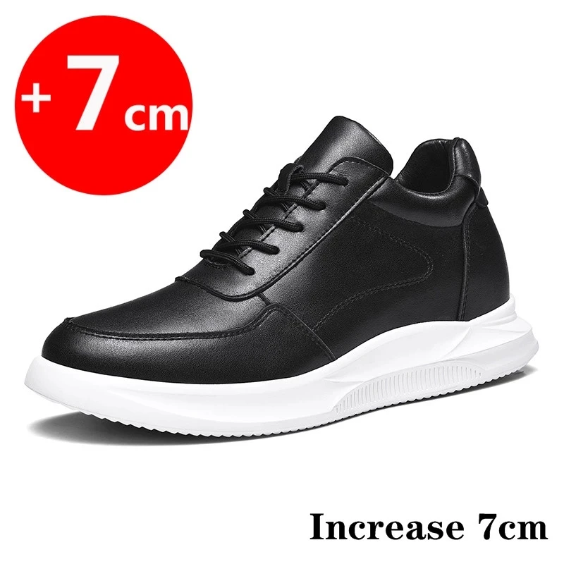 Top Trends: Sneakers Heightening Shoes Elevator Shoes Height Increase Shoes Leather Shoes Insoles 7CM Man Daily Life Height Increasing Shoes Shoppable Styles