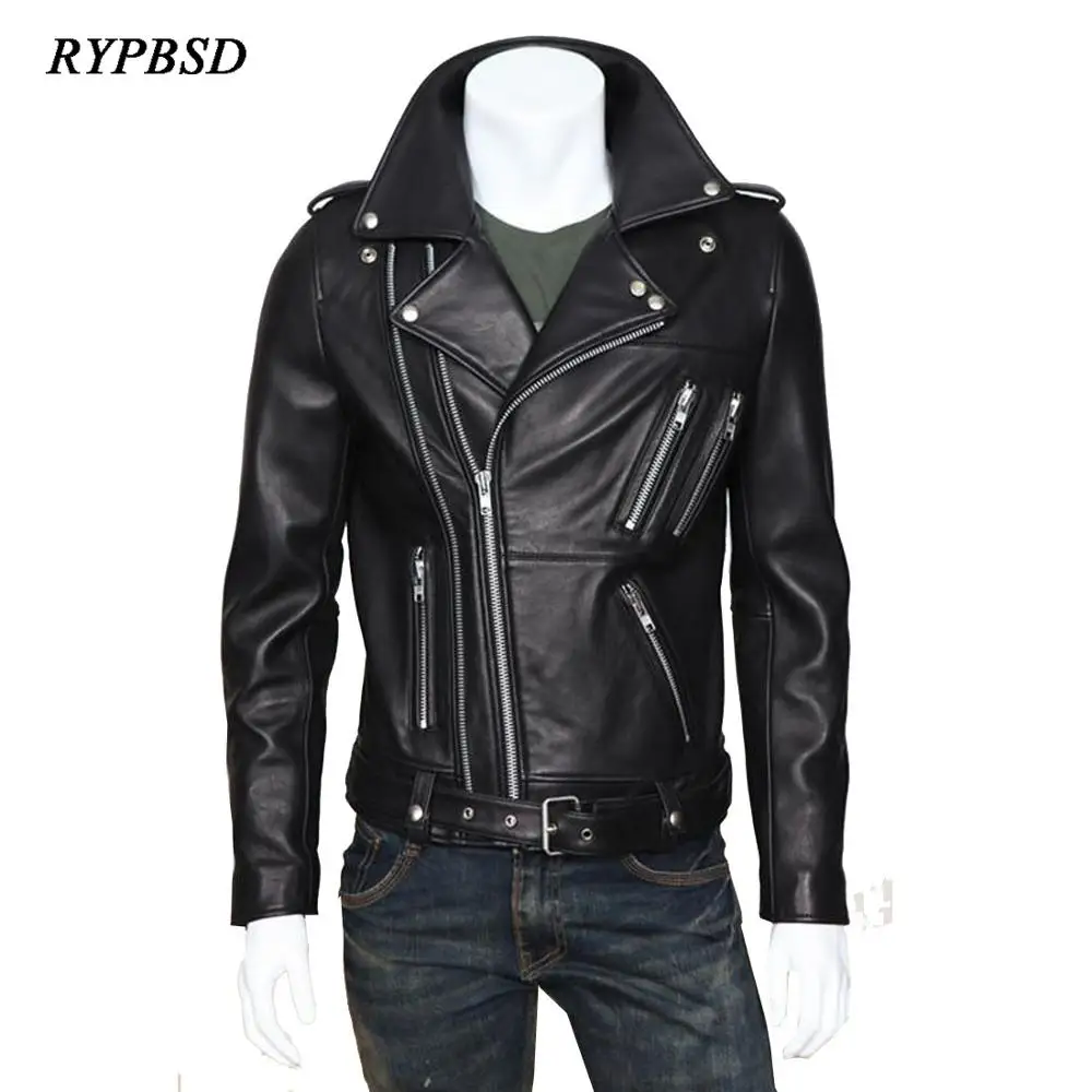 Top Trends: Motorcycle Leather Jacket Men Brand Korean Fashion Slim Fit Zippers Black Mens Moto Biker Leather Jacket PU Coat Plus Size 5XL Shoppable Styles